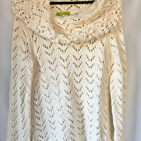 Sigrid Olsen Sweaters - Sigrid Olsen Cream Cowl Neck Sweater